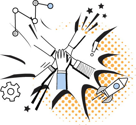 エネルギーを象徴する稲妻のイラスト